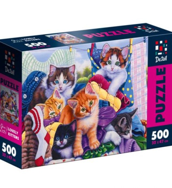 Пазли De.tail. Милі кошенята. 500 деталей