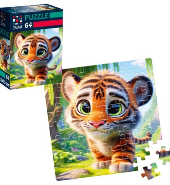 Пазли "De.tail. Миле тигреня" 64 деталі