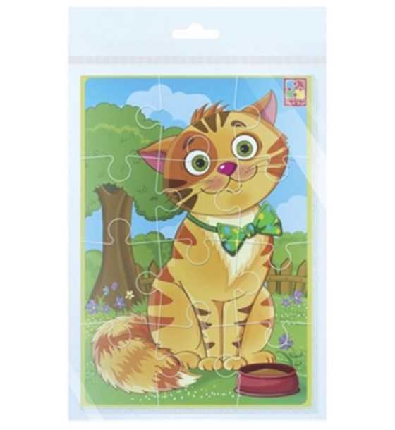 Мʼякі пазли А5 "Рудий котик" (12 елем)