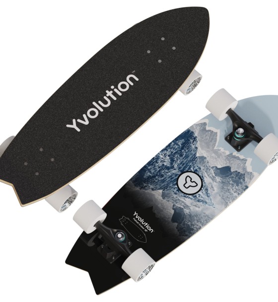Скейтборд дитячий Yvolution Dynamo Cruiser LED 76 см, синій (YS52B2)