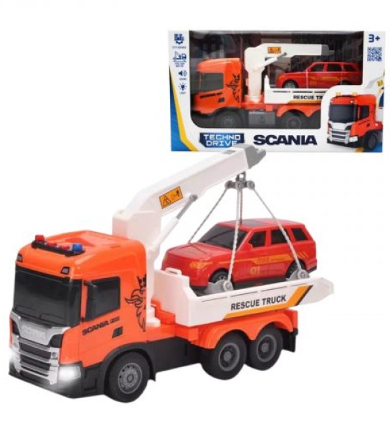 Ігровий набір серії Big Truck" – Евакуатор Scania з машиною (світло, звук)"