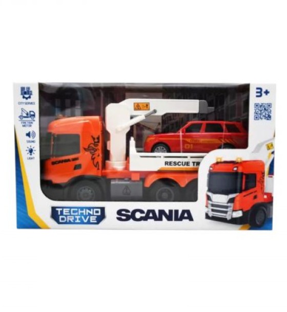 Ігровий набір серії Big Truck" – Евакуатор Scania з машиною (світло, звук)"