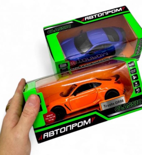 Машинка металева "Автопром: Toyota GR86" (ПОМАРАНЧЕВА)