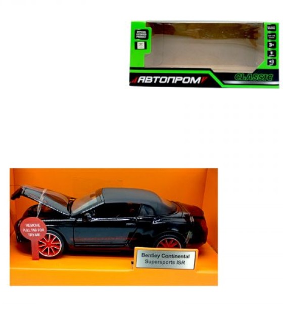 АВТОПРОМ 1:32 Bentley Continental Supersports ISR (ЧОРНА)