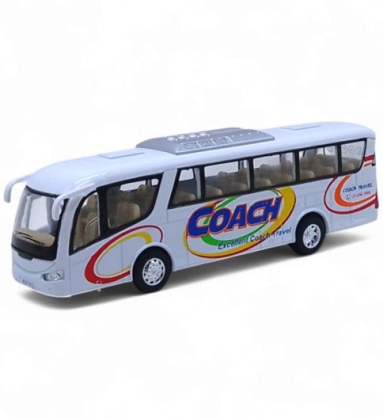 Інерційний автобус "Coach" (білий)