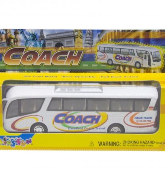 Інерційний автобус "Coach" (білий)