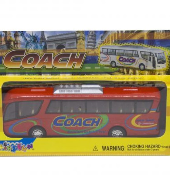 Інерційний автобус "Coach" (червоний)