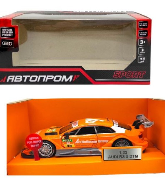 Машинка металева "Audi RS 5 DTM" із серії "Автопром" (помаранчева)