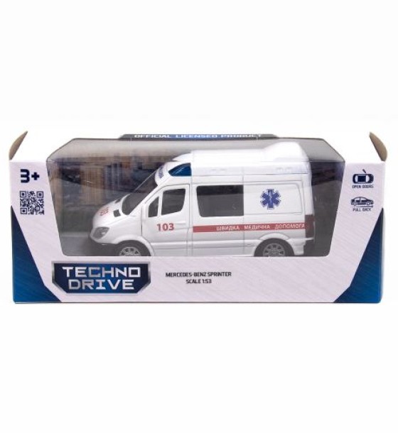 Машинка металева "Mercedes-Benz Sprinter Швидка допомога"