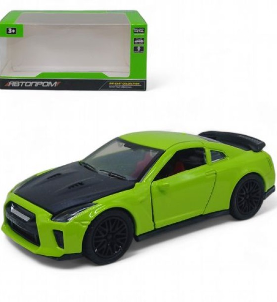 Машинка металева "Автопром. Nissan GTR", зелена
