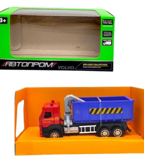 Машина металева "АВТОПРОМ. 1:72 Volvo Crane Truck"