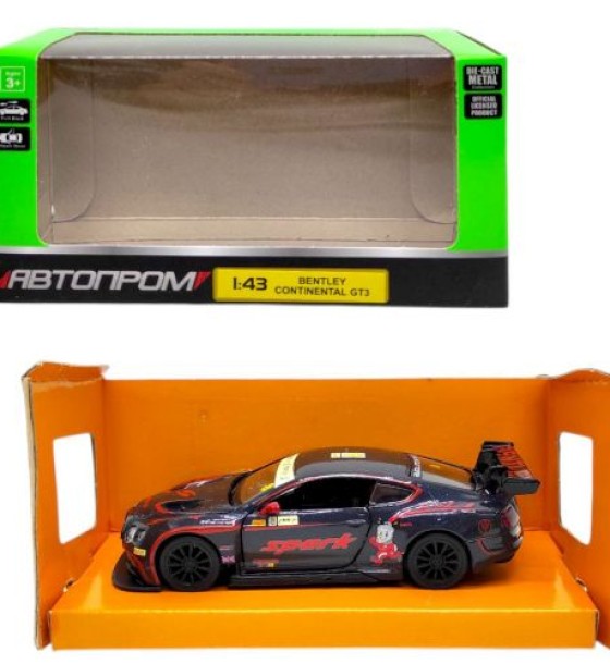 Машинка металева "АВТОПРОМ. Bentley Continental GT3"