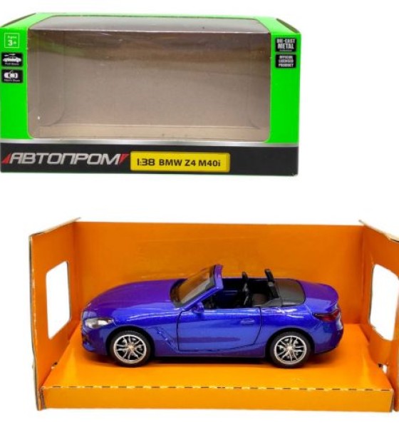 Машинка металева "АВТОПРОМ. 1:38 BMW Z4 M40i" (СИНЯ)