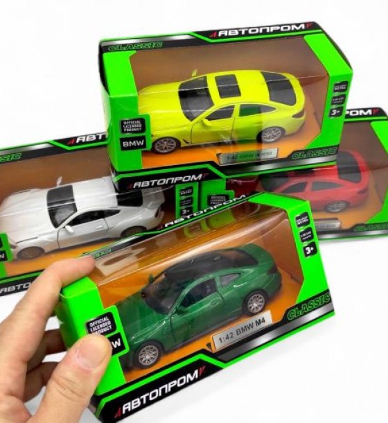 Машинка металева "АВТОПРОМ. 1:43 BMW I4 M50" (червона)