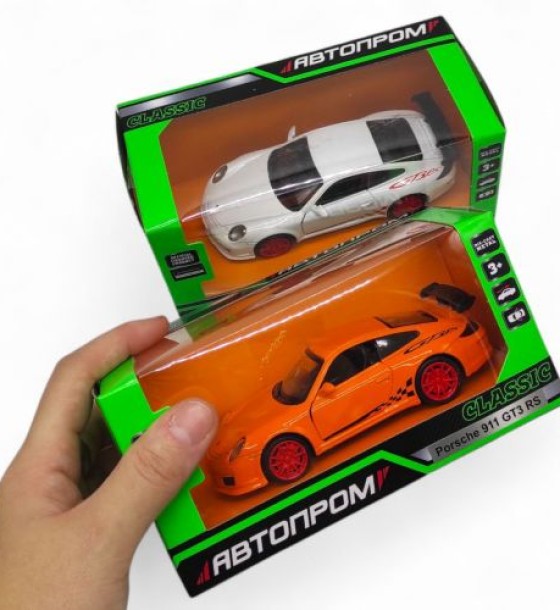 Машинка металева "АВТОПРОМ. Porsche 911 GT3 RS" (ПОМАРАНЧЕВИЙ)