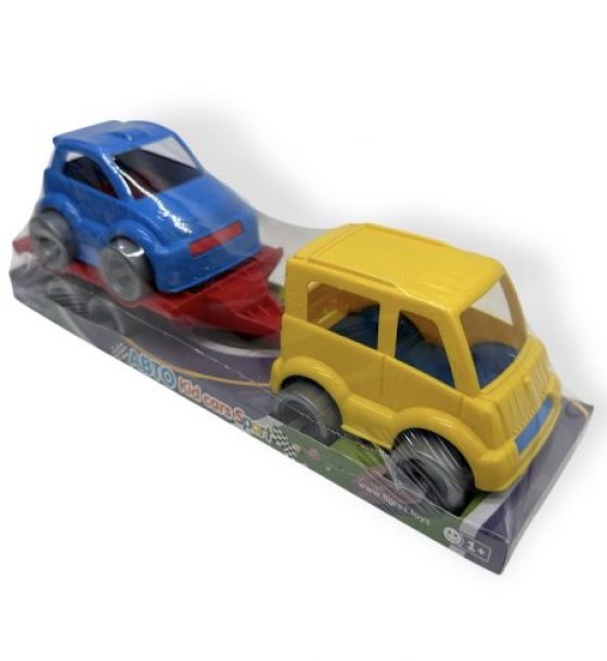 Набір авто Kid cars Sport (автобус жовтий + машинка синя)