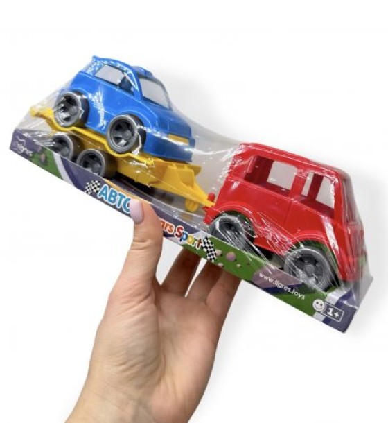 Набір авто Kid cars Sport (автобус жовтий + машинка синя)