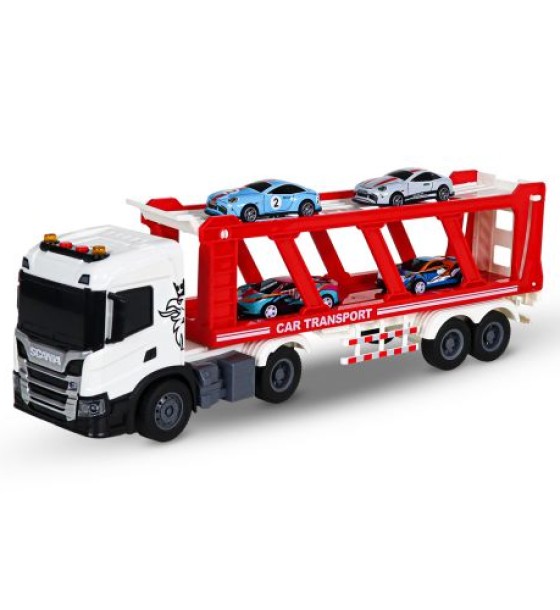 Ігровий набір серії Large Truck – Автоперевізник Scania (4 машини, світло, звук)