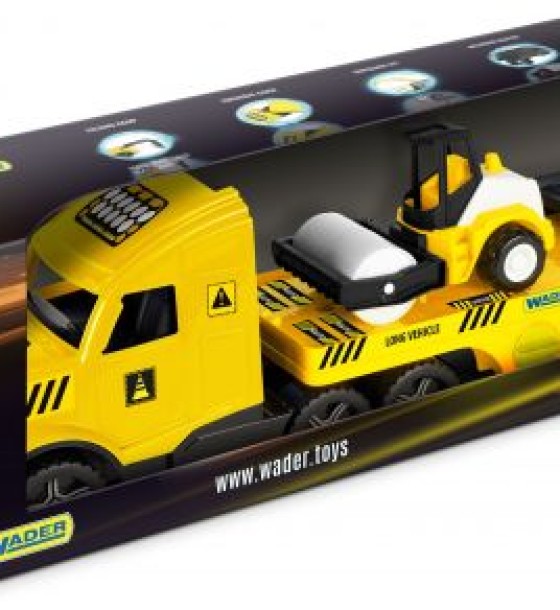 Вантажівка з котком, Magic Truck Technic (жовта)