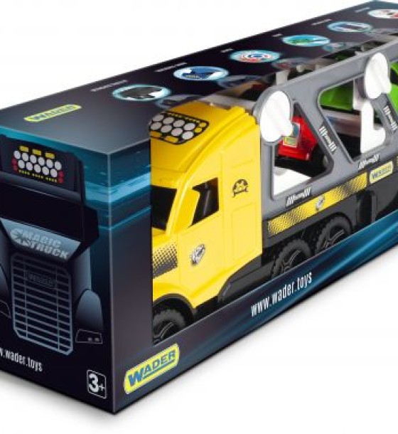 Велика вантажівка з 2 авто купе (Magic Truck), 79 см