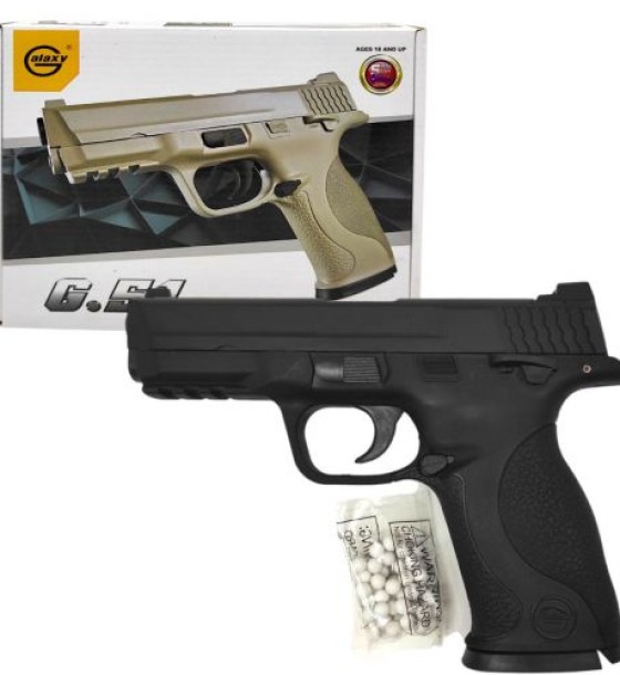 Пістолет з пульками "Galaxy G51 Smith & Wesson M&P" З МЕТАЛЕВИМИ ЕЛЕМЕНТАМИ