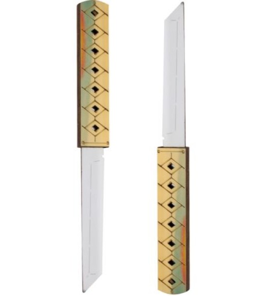 Сувенірні ножі "DOUBLE TANTO GOLD", дерево