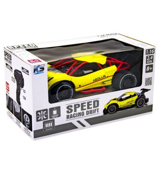 Автомобіль Speed racing drift з р/к – Aeolus (жовтий, 1:16)