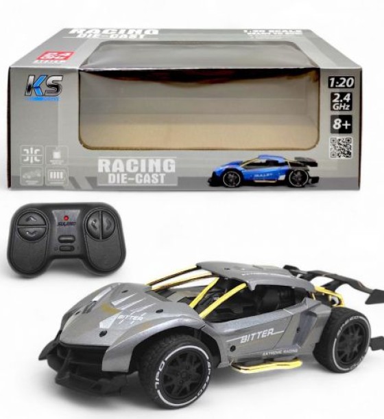 Машина на радіокеруванні "EXTREME RACING" (метал. корпус, акум. 3.7V, 2,4 ГГц, сріблястий)