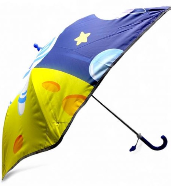 Парасолька тростина, поглиблений купол, світовідбиваючі смужки, свисток; висота - 66 см, діаметр купола - 77 см (СИНЯ)