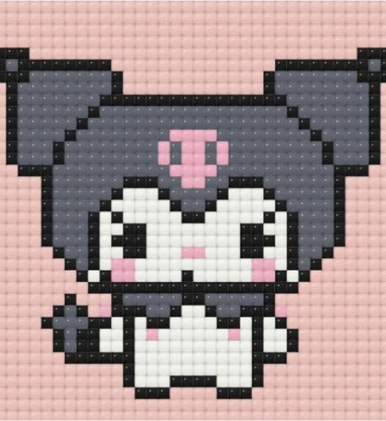 Алмазна мозаїка (міні) Куромі (Kuromi), 10х10 см