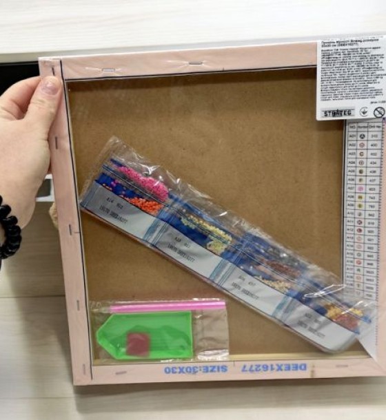 Алмазна мозаїка (не повна викладка) "Погляд" 30х30 см