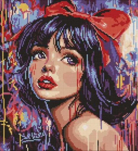 Алмазна мозаїка - "Сучасна Білосніжка" ©art_selena_ua, 40х40см
