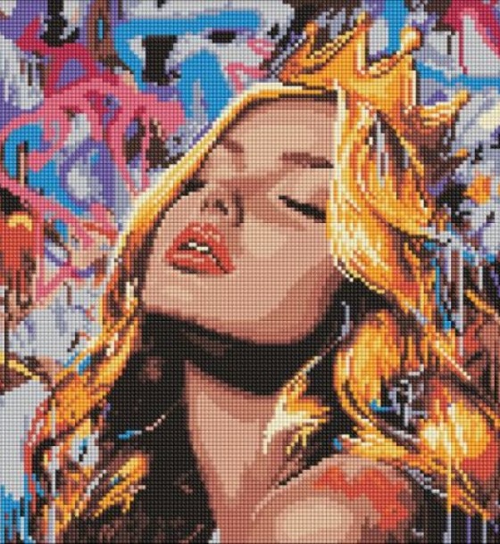 Алмазна мозаїка - "Сучасна Спляча красуня" ©art_selena_ua, 40х40см