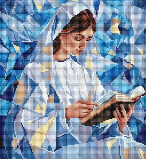 Алмазна мозаїка - "Тихе чтиво" ©art_selena_ua, 40х40см