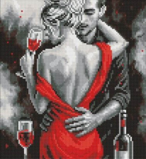 Алмазна мозаїка - "Червоне кохання" ©art_selena_ua, 30х40см