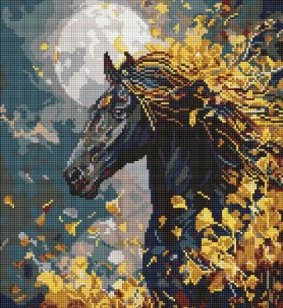 Алмазна мозаїка - "Кінь і вітер" ©art_selena_ua, 40х50см