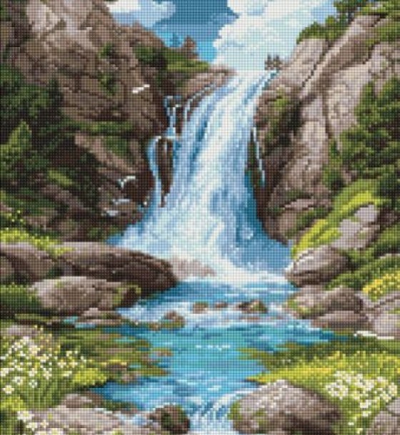 Алмазна мозаїка - "Шум води й спокій" ©art_selena_ua, 40х50см