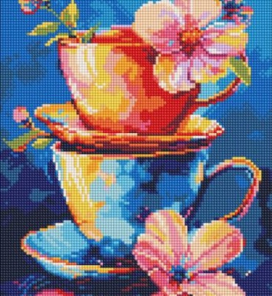 Алмазна мозаїка без підрамника - Таємниця чаювання ©art_selena_ua