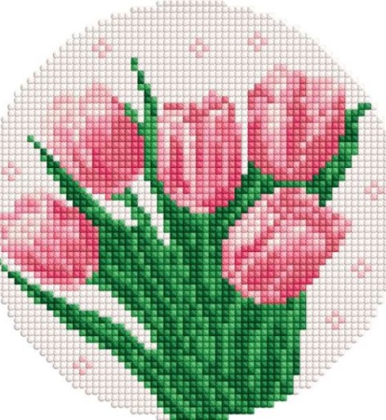 Алмазна мозаїка - Ніжні тюльпани ©art_selena_ua