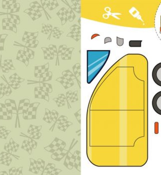 Книга "Вирізаємо та клеїмо. Машинки"  (укр)