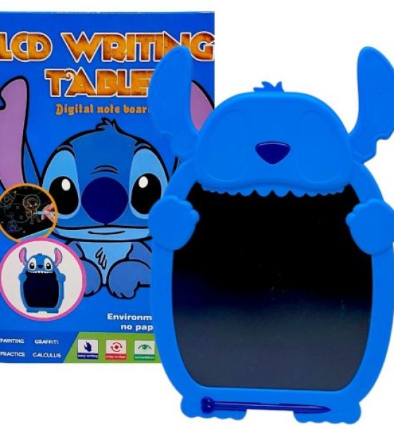 Планшет для малювання "STITCH" кольоровий, стилус, блокування екрана, стирання, в коробці (СИНІЙ)