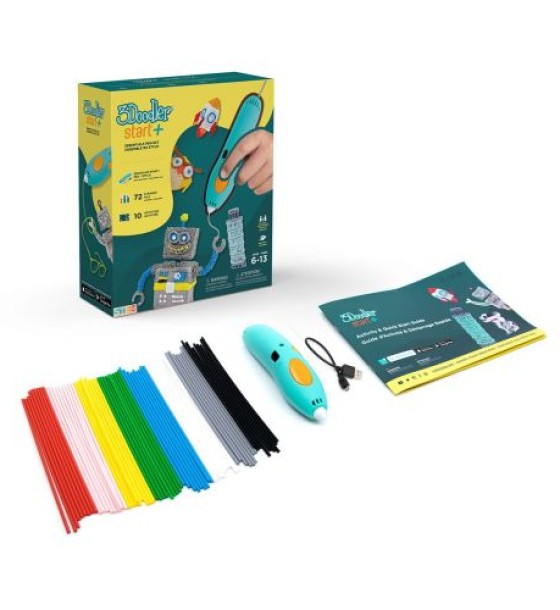 3D-ручка 3Doodler Start Plus для дитячої творчості базовий набір- КРЕАТИВ (72 стрижні)