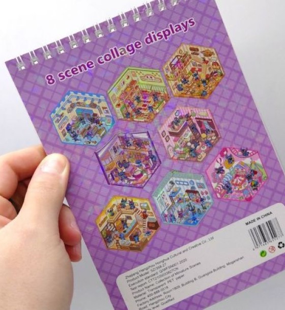 Roombook(Румбук) 8 локацій і наліпки до них "STITCH/Стіч" (БУЗКОВИЙ)