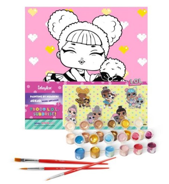 Картина за номерами "L. O. L. Surprise! TroopSurprise Queen Bee With Queen Pup"  40х40 см