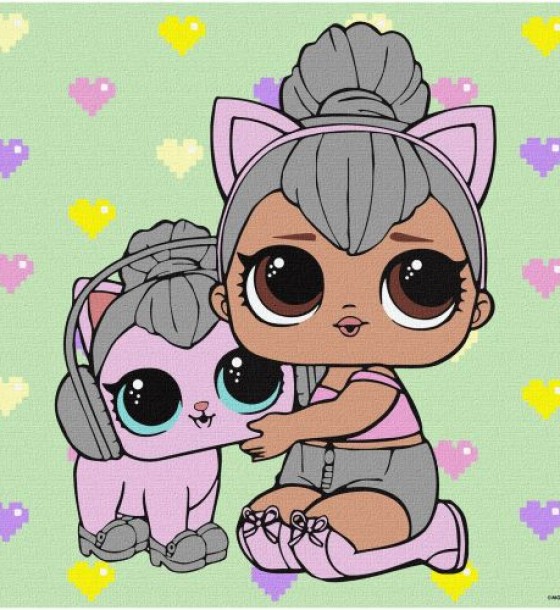 Картина за номерами "L. O. L. Surprise! TroopSurprise Kitty Queen With Kitty" 40х40 см