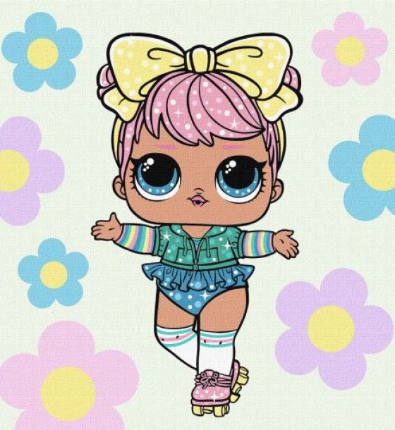 Картина за номерами з фарбами металік "L.O.L. Surprise! Spring Bling Dawn" 40х40 см