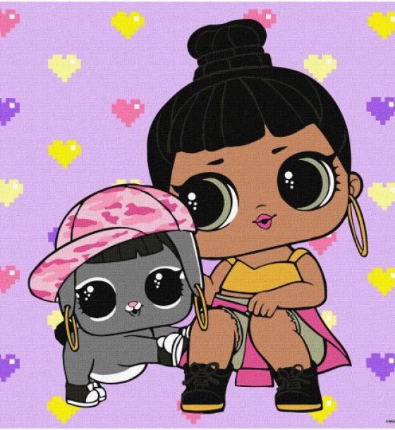 Картина за номерами "L.O.L. Surprise! TroopSurprise Honey Bun With Bunny Hun" 40х40 см