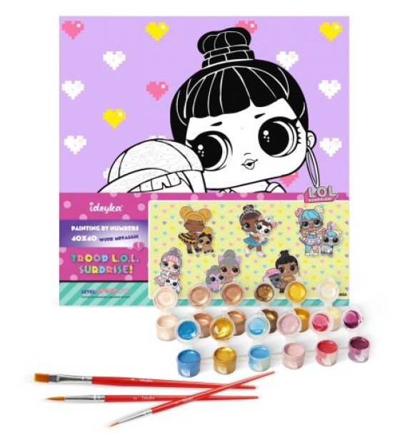 Картина за номерами "L.O.L. Surprise! TroopSurprise Honey Bun With Bunny Hun" 40х40 см