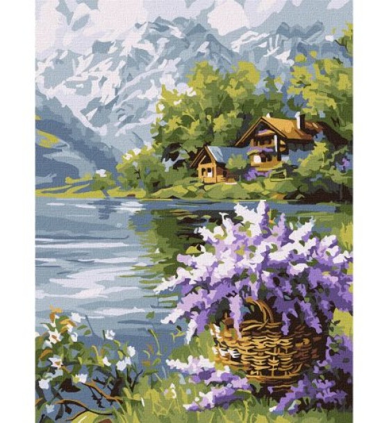 Картина по номерах "Бузковий кошик" 30х40 см