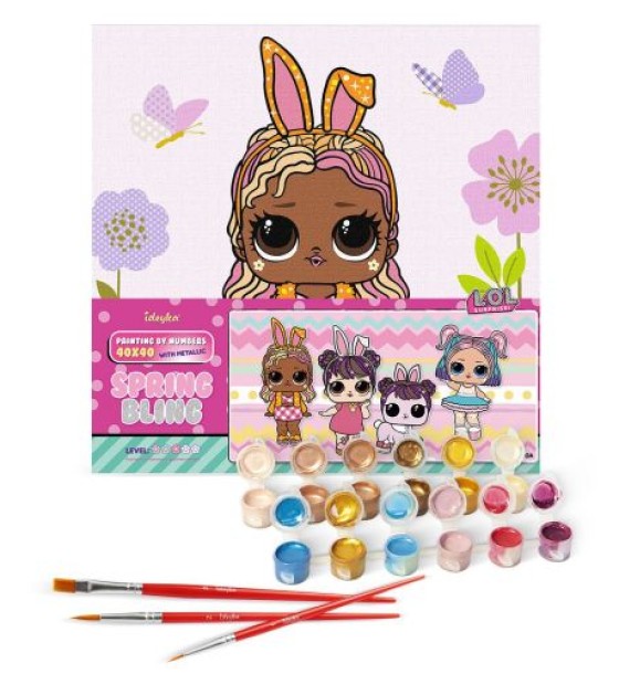 Картина за номерами "L. O. L. Surprise! Spring Bling BossBunny" 40х40 см